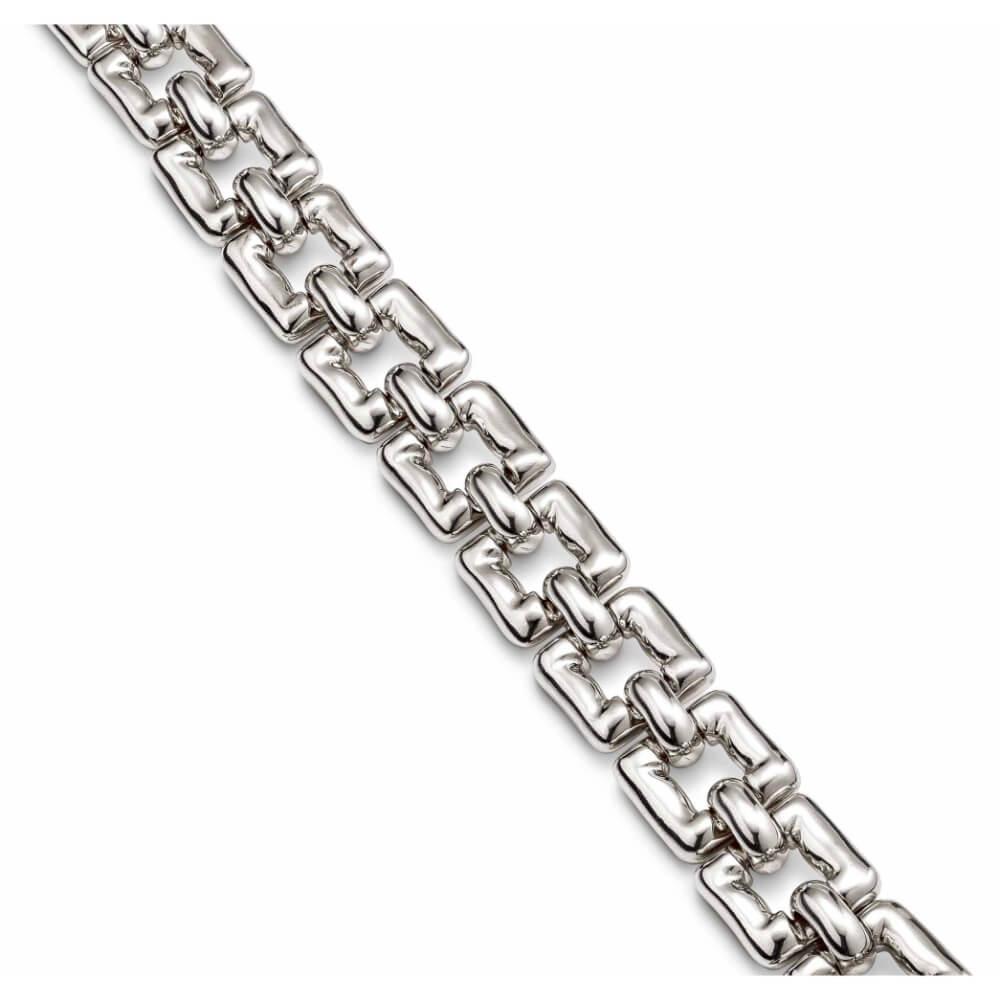 UNOde50 Sterling Silver - Plated Square Link Bracelet - MococoUNOde50PUL2241MTL0000MBracelets