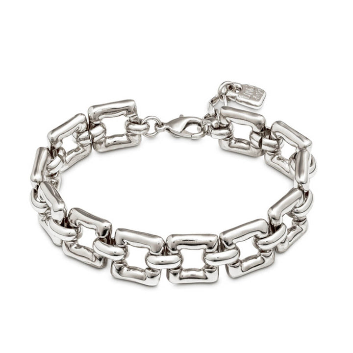 UNOde50 Sterling Silver - Plated Square Link Bracelet - MococoUNOde50PUL2241MTL0000MBracelets