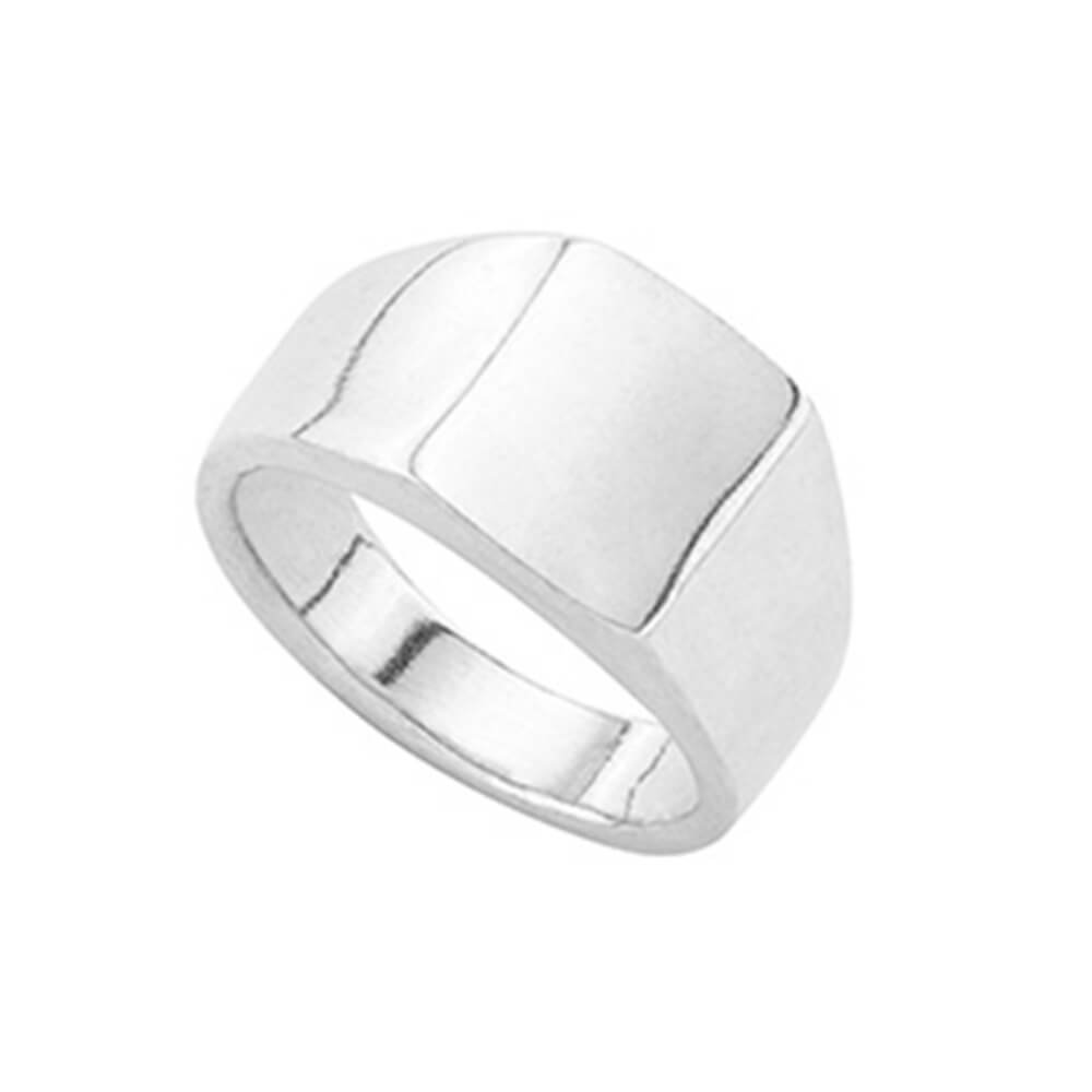 UNOde50 Sterling Silver - Plated Square Surface Ring - MococoUNOde50ANI0600MTL00018Rings