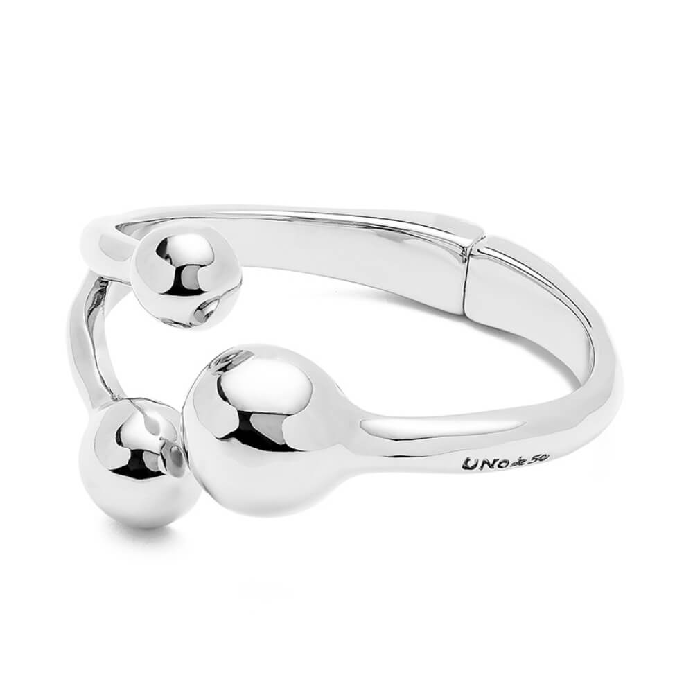 UNOde50 Sterling Silver - Plated Three Beads Cuff Bracelet - MococoUNOde50PUL2546MTL0000MBracelets