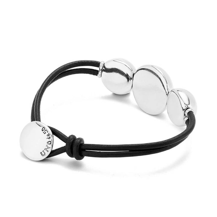 UNOde50 Sterling Silver - Plated Three Large Beaded Leather Bracelet - MococoUNOde50PUL2522MARMTL0MBracelets