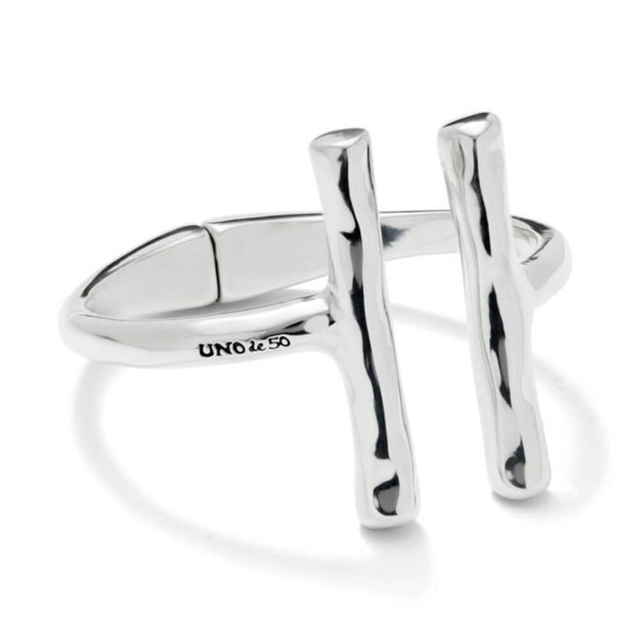 UNOde50 Sterling Silver - Plated Two Long Tubes Bangle Bracelet - MococoUNOde50PUL2444MTL0000MBracelets