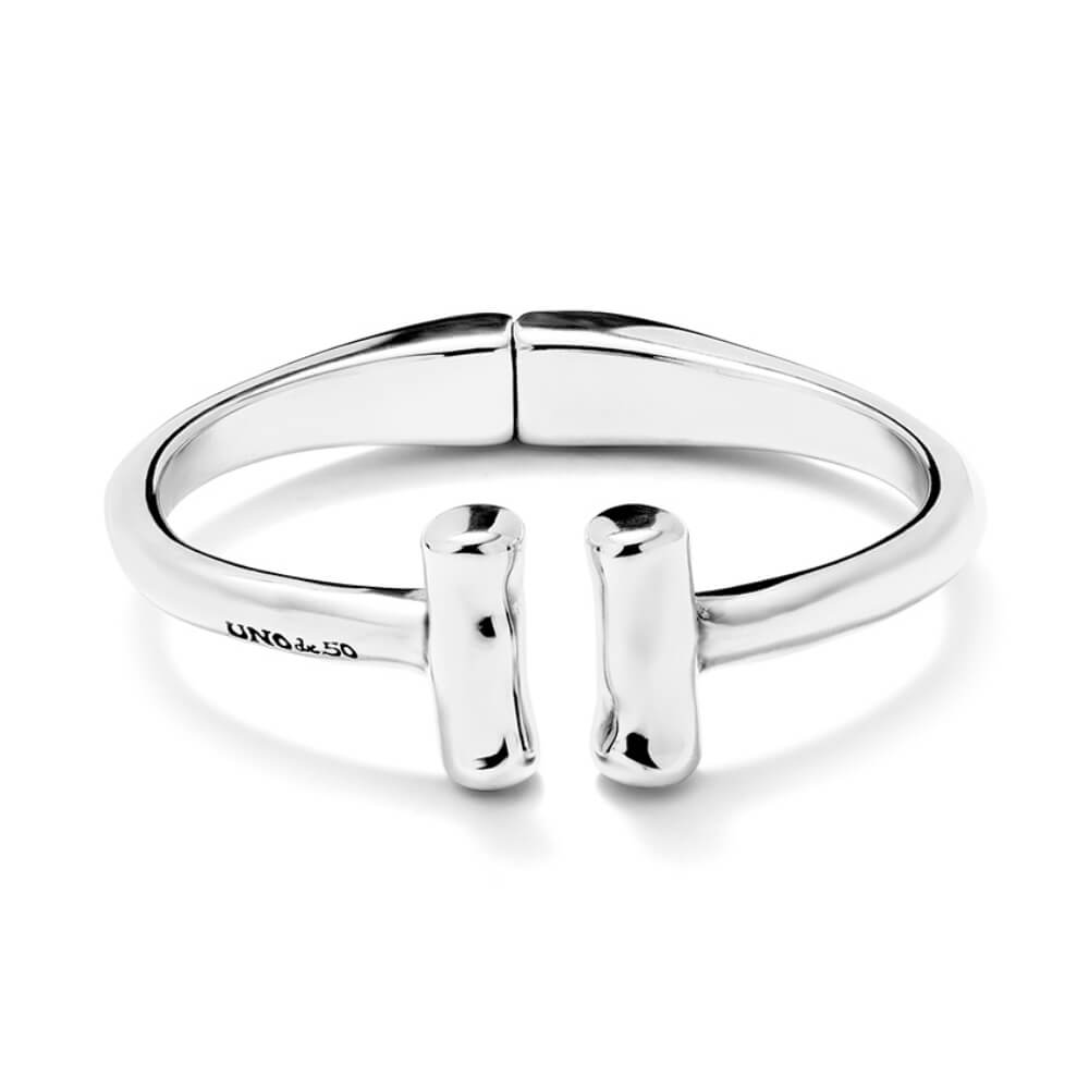UNOde50 Sterling Silver - Plated Two Tubes Bangle Bracelet - MococoUNOde50PUL2443MTL0000MBracelets