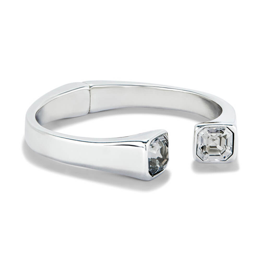 UNOde50 Sterling Silver - Plated White Crystal Cuff Bracelet - MococoUNOde50PUL2485BLNMTL0MBracelets