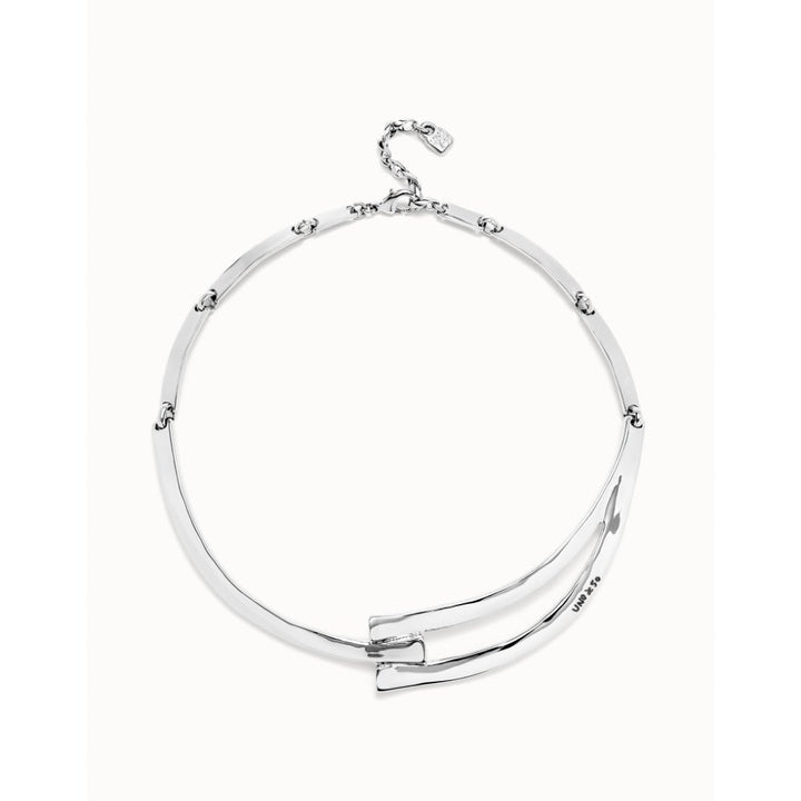 Unode50 Sterling Silver Sculpted Choker Necklace - MococoUNOde50COL1976Necklaces
