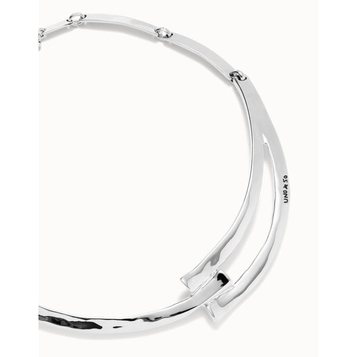 Unode50 Sterling Silver Sculpted Choker Necklace - MococoUNOde50COL1976Necklaces