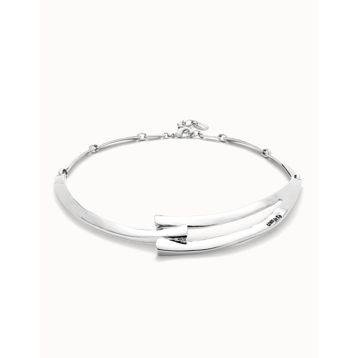 Unode50 Sterling Silver Sculpted Choker Necklace - MococoUNOde50COL1976Necklaces