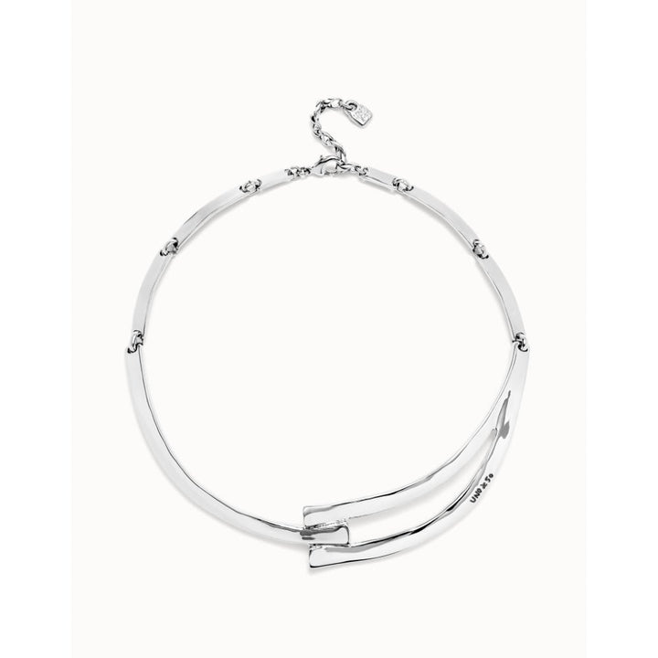 Unode50 Sterling Silver Sculpted Choker Necklace - MococoUNOde50COL1976Necklace