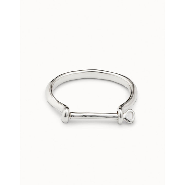 Unode50 Sterling Silver Shackle Shaped Clasp Bangle Bracelet image 2