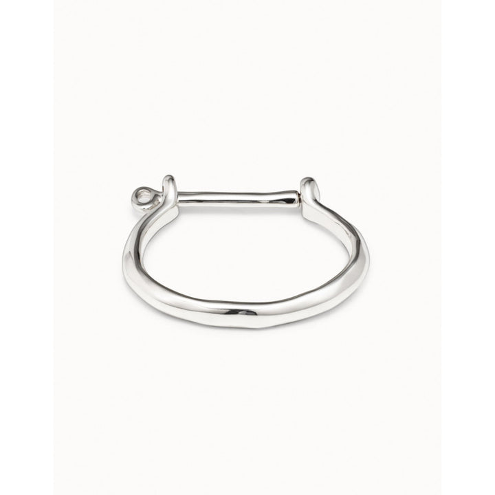 Unode50 Sterling Silver Shackle Shaped Clasp Bangle Bracelet image
