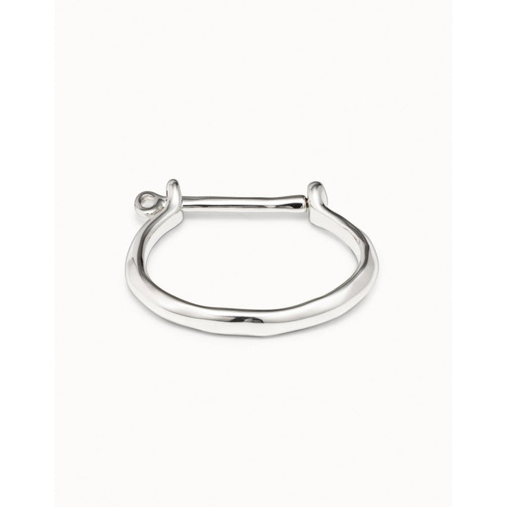 Unode50 Sterling Silver Shackle Shaped Clasp Bangle Bracelet - MococoUNOde50PUL1245MTLBracelets