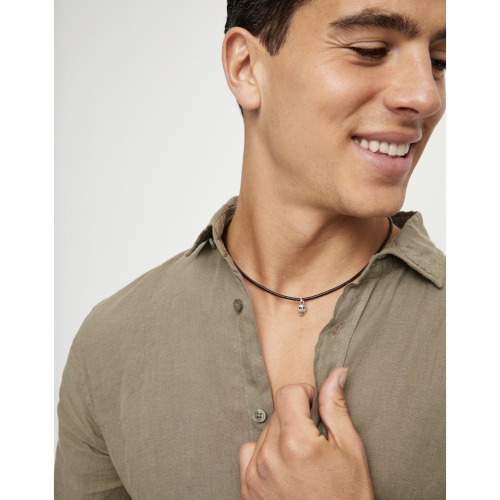 Unode50 Sterling Silver Skull Shaped Charm - MococoUNOde50CHA0299Charms and Links