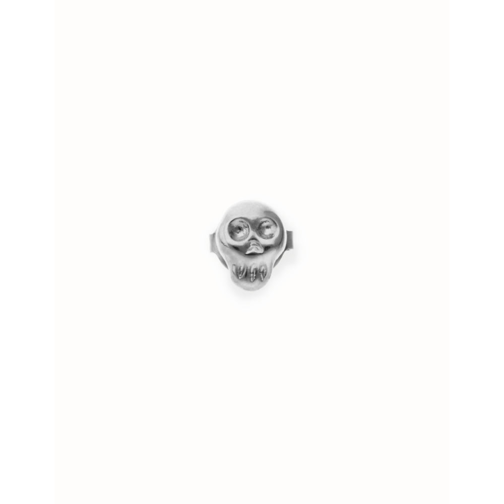 Unode50 Sterling Silver Skull Single Stud Earring image 2