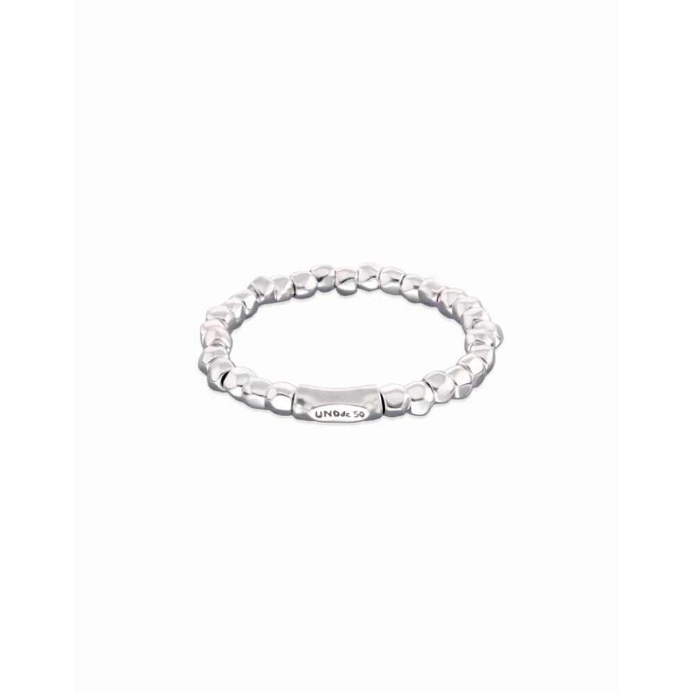 Unode50 Sterling Silver Stretch Beaded Bracelet - MococoUNOde50PUL2591MTL0000LBracelets