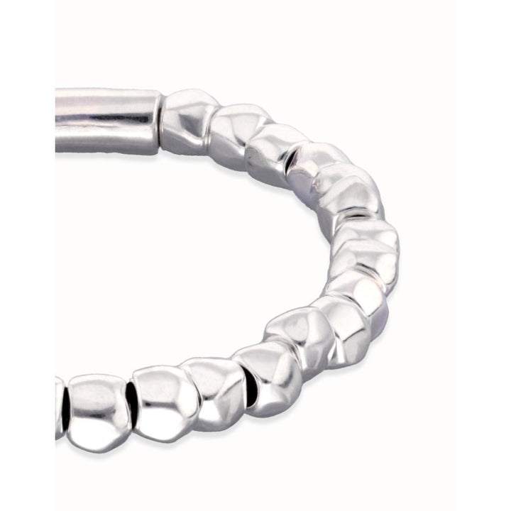 Unode50 Sterling Silver Stretch Beaded Bracelet - MococoUNOde50PUL2591MTL0000LBracelets