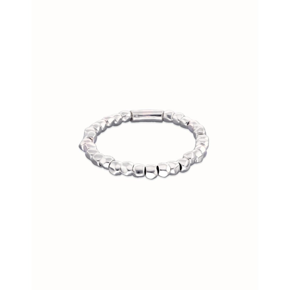 Unode50 Sterling Silver Stretch Beaded Bracelet - MococoUNOde50PUL2591MTL0000LBracelets
