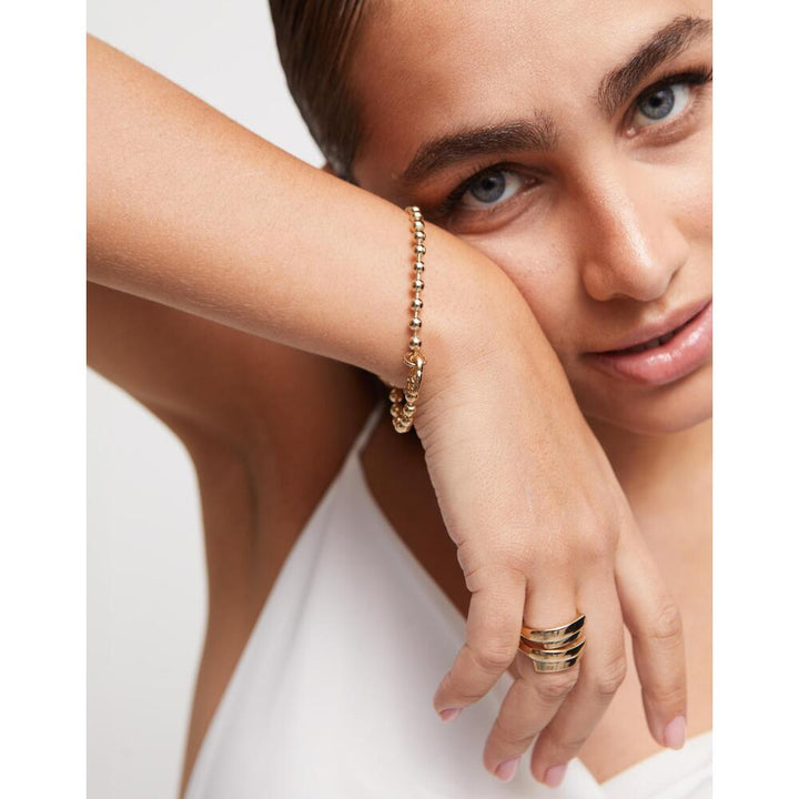 UNOde50 Sterling Silver/Gold - Plated Beads Bracelet - MococoUNOde50PUL1829MTL000 - SBracelet