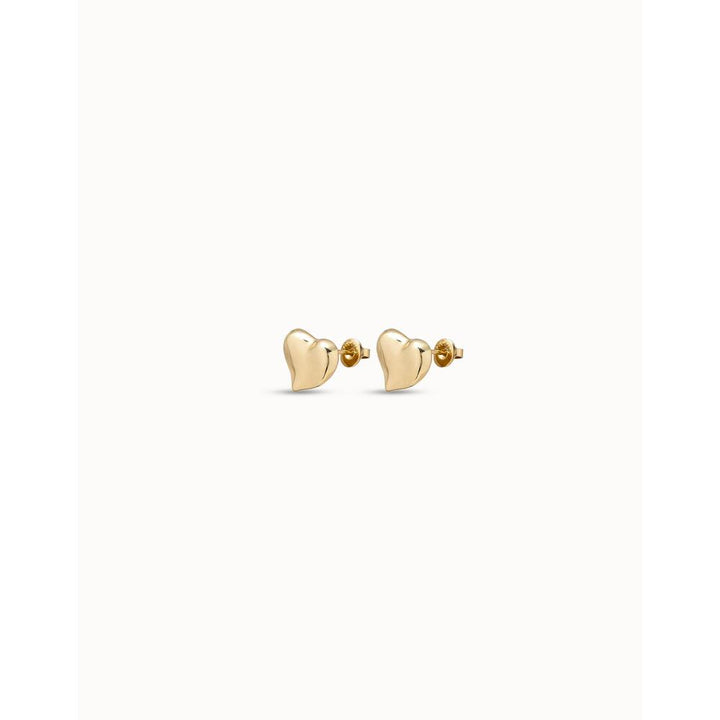UNOde50 Sterling Silver/Gold - Plated Medium Sized Heart Shaped Earrings - MococoUNOde50PEN0829MTL000 - SEarrings