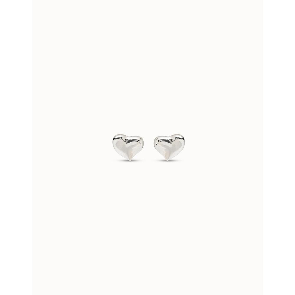 UNOde50 Sterling Silver/Gold - Plated Medium Sized Heart Shaped Earrings - MococoUNOde50PEN0829MTL000 - SEarrings