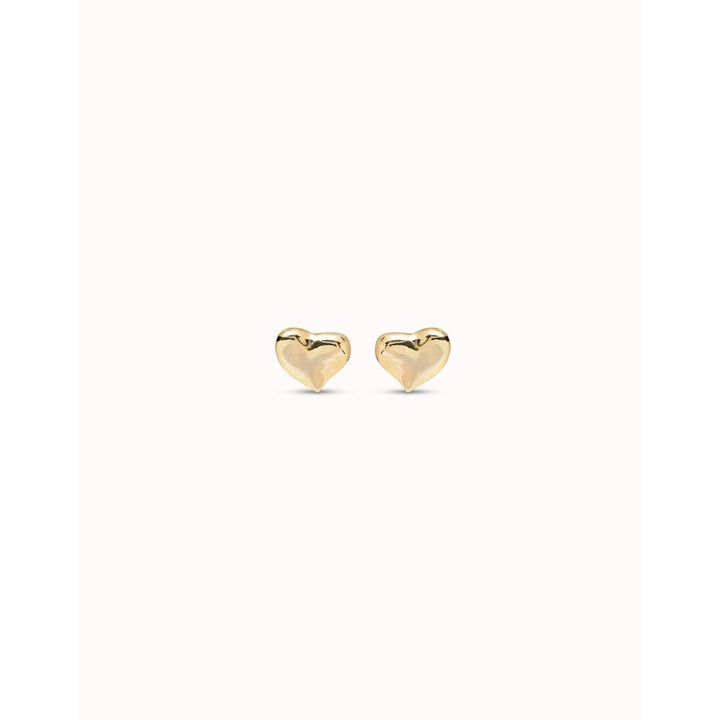 UNOde50 Sterling Silver/Gold - Plated Medium Sized Heart Shaped Earrings - MococoUNOde50PEN0829MTL000 - SEarrings