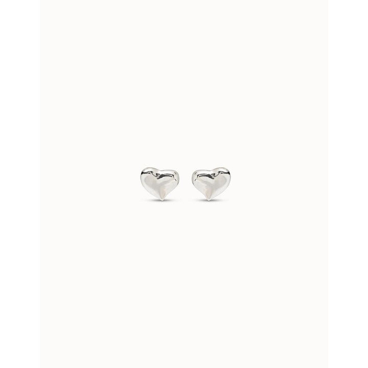 UNOde50 Sterling Silver/Gold - Plated Medium Sized Heart Shaped Earrings - MococoUNOde50PEN0829MTL000 - SEarrings