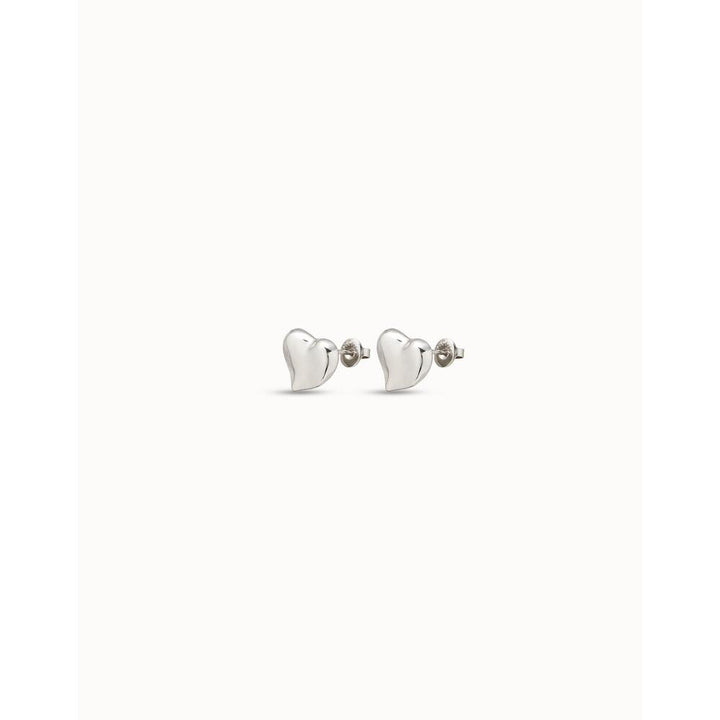 UNOde50 Sterling Silver/Gold - Plated Medium Sized Heart Shaped Earrings - MococoUNOde50PEN0829MTL000 - SEarrings