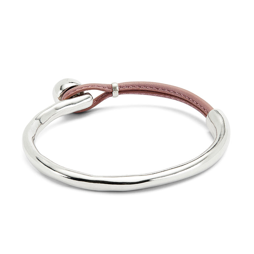 UNOde50 Silver Lilac Leather Bracelet