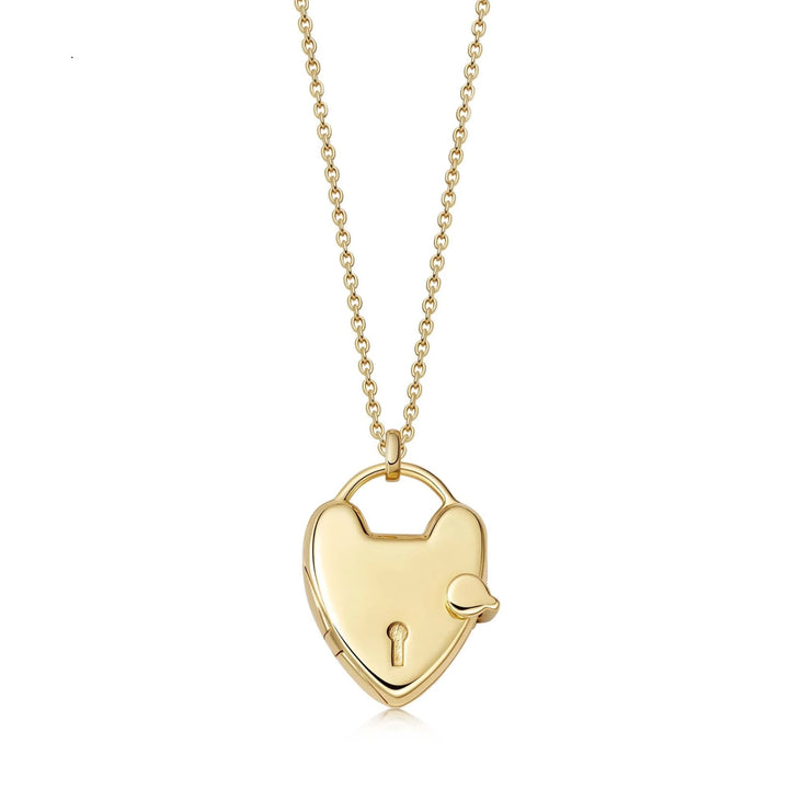 Astley Clarke Gold Vermeil Padlock Heart Locket Necklace