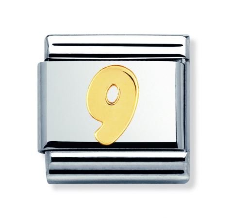 Nomination Gold Number 9 Charm