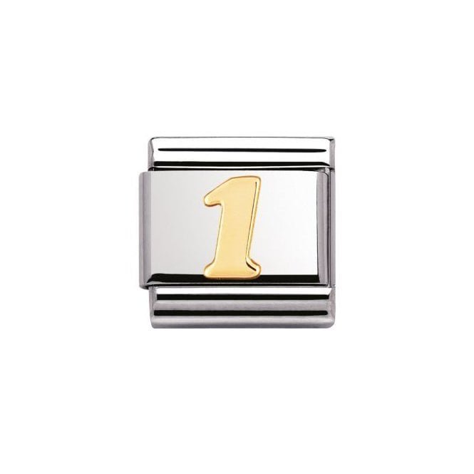 Nomination Classic 18ct Gold Number 1 Charm