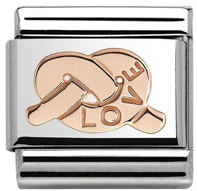 Nomination Classic 9ct Rose Gold Knot of Love Charm