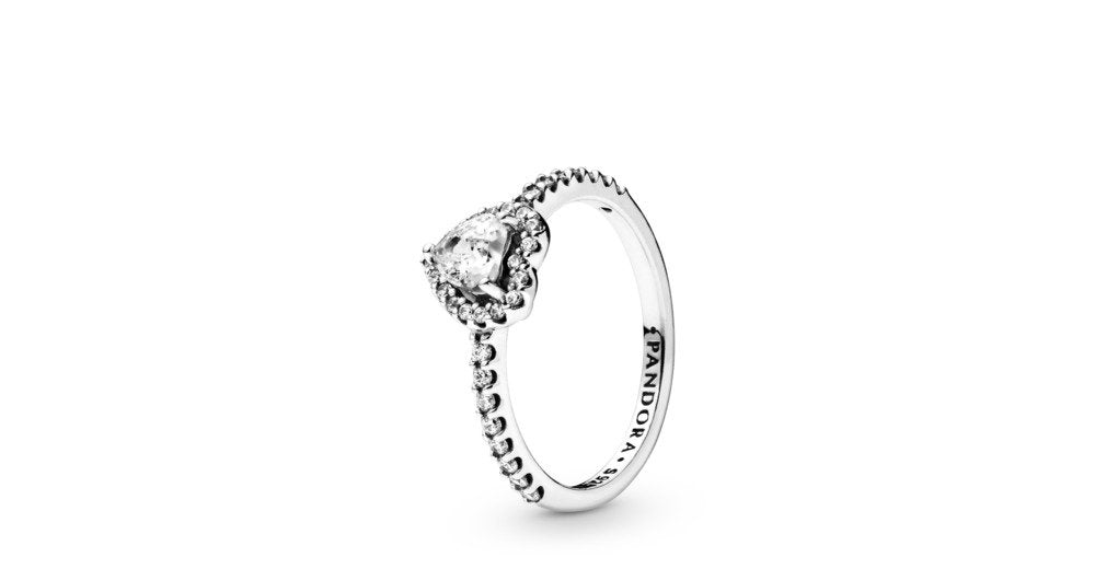 Pandora Elevated Heart Ring (198421C01-60)