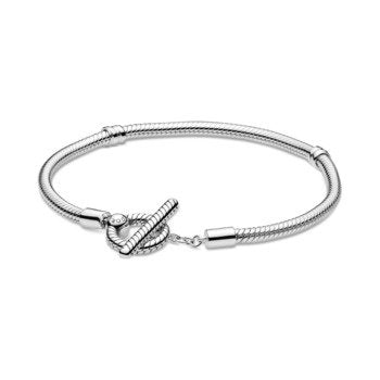 Pandora Snake Chain T Bar Bracelet (599082C00-19)