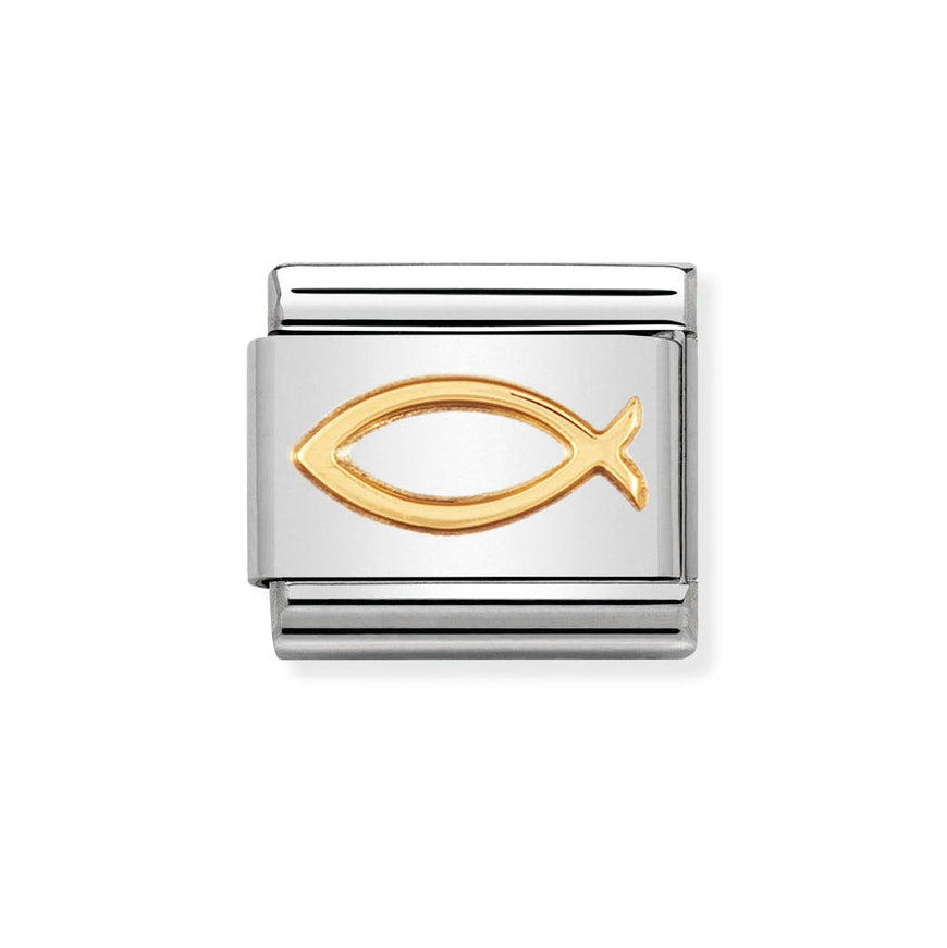 Nomination Composable 18ct Gold Ichthys Classic Charm