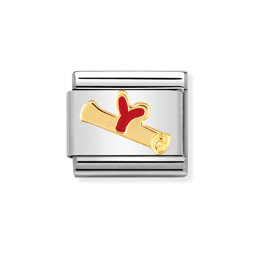 Nomination Gold Composable Classic Diploma Scroll Charm