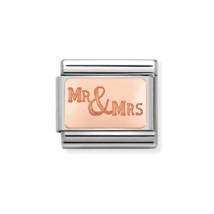 Nomination Classic Rose Gold Plated Mr & Mrs Charm