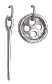 Uno de 50 Needle and Button Earrings (PEN0017MET X)