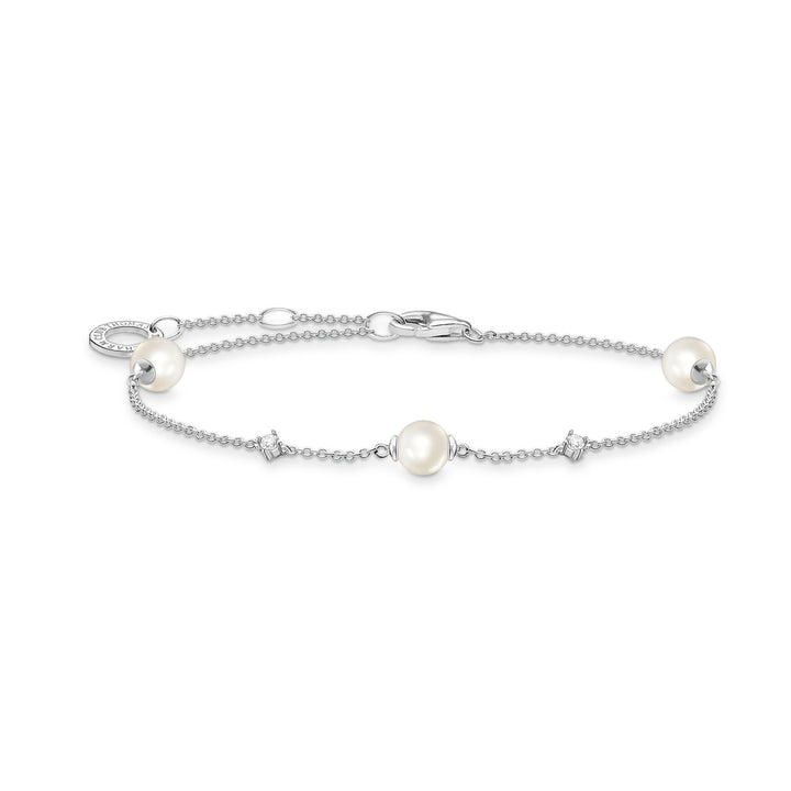 Thomas Sabo CZ Silver Pearls Bracelet