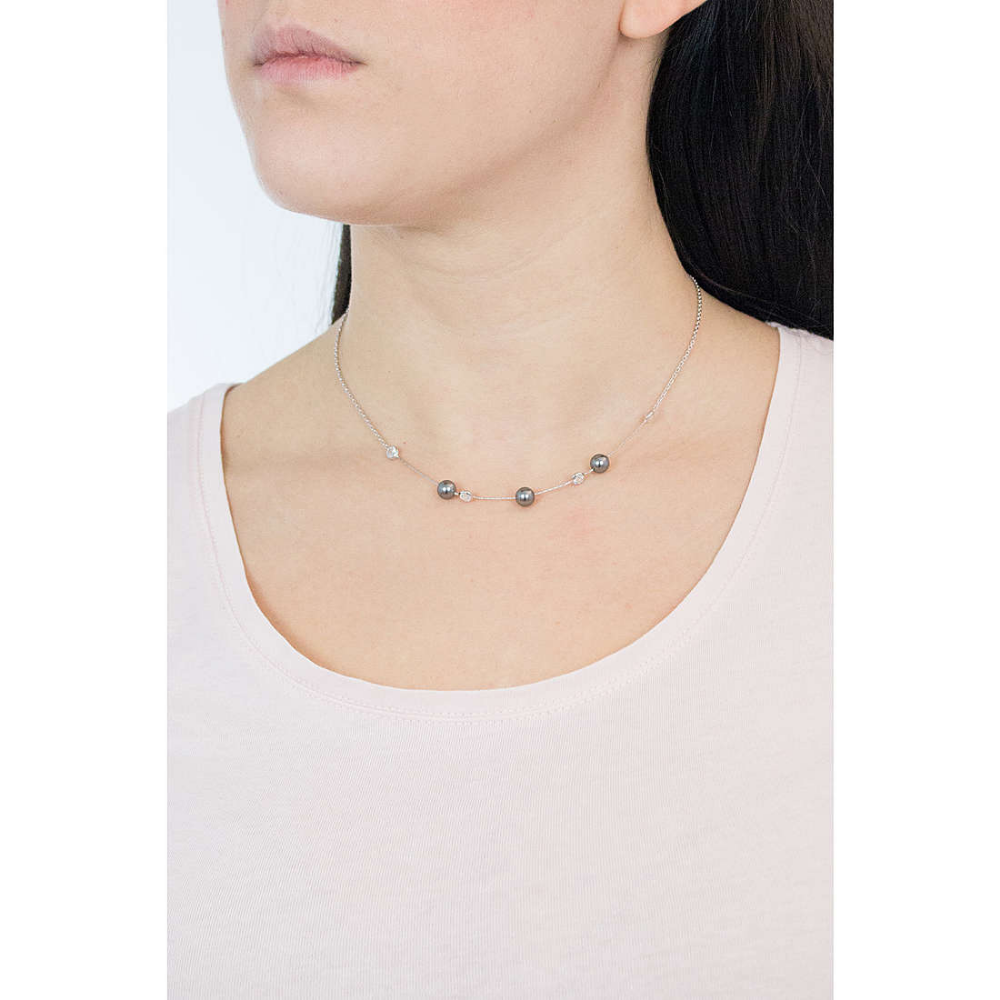 Nomination Grey Pearl and CZ Necklace