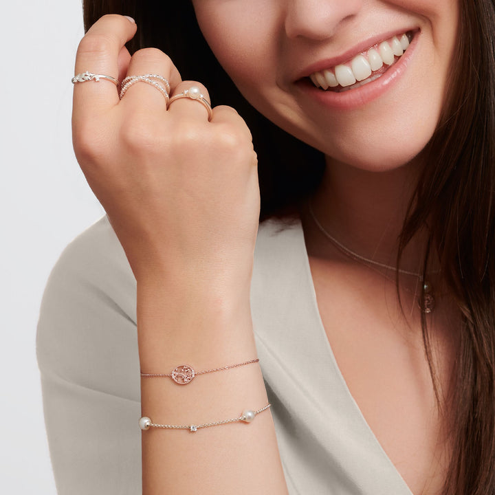Thomas Sabo CZ Silver Pearls Bracelet