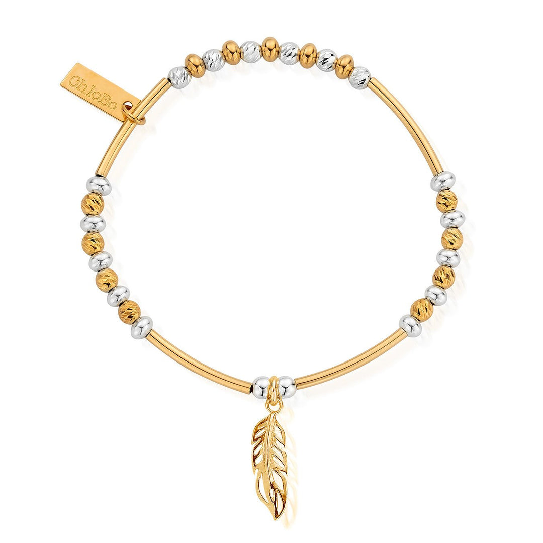 ChloBo Gold and Silver Sparkle Filigree Feather Bracelet - MococoChloBoGMBSBNH10890784862040700Bracelets