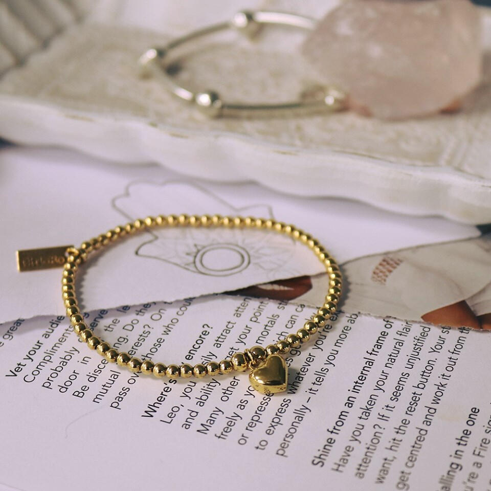 ChloBo Gold Cute Charm Puffed Heart Bracelet - MococoChloBoGBCC0670784862040151Bracelets