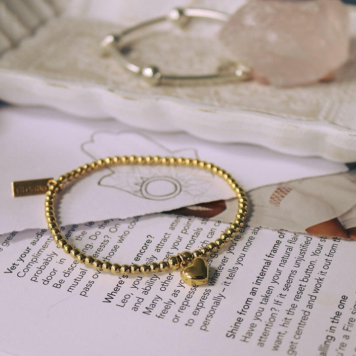 ChloBo Gold Cute Charm Puffed Heart Bracelet - MococoChloBoGBCC0670784862040151Bracelets