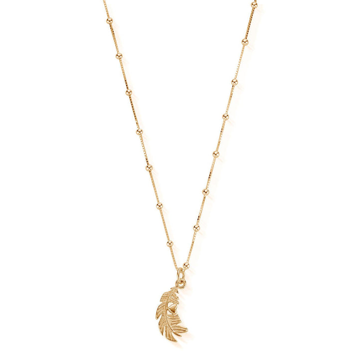 ChloBo Gold Feather with Heart Newbie Necklace - MococoChloBoGNBB10780784862039896Necklaces