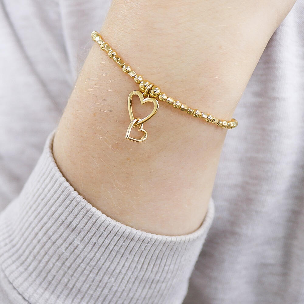 ChloBo Gold Interlocking Love Heart Bracelet - MococoChloBoGBCFB10690784862039827Bracelets