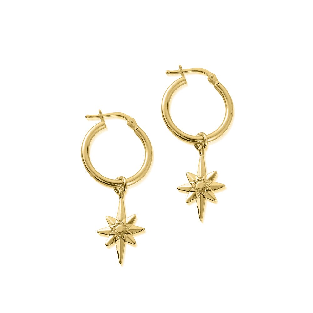 ChloBo Gold Lucky Star Hoop Earrings - MococoChloBoGEH20870784862043749Earrings