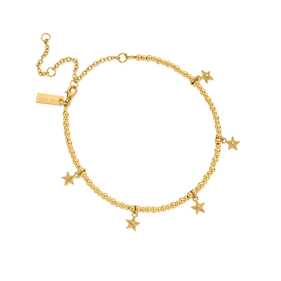 ChloBo Gold Mini Cute Multi Star Anklet - MococoChloBoGANMC30319501594574188Anklets