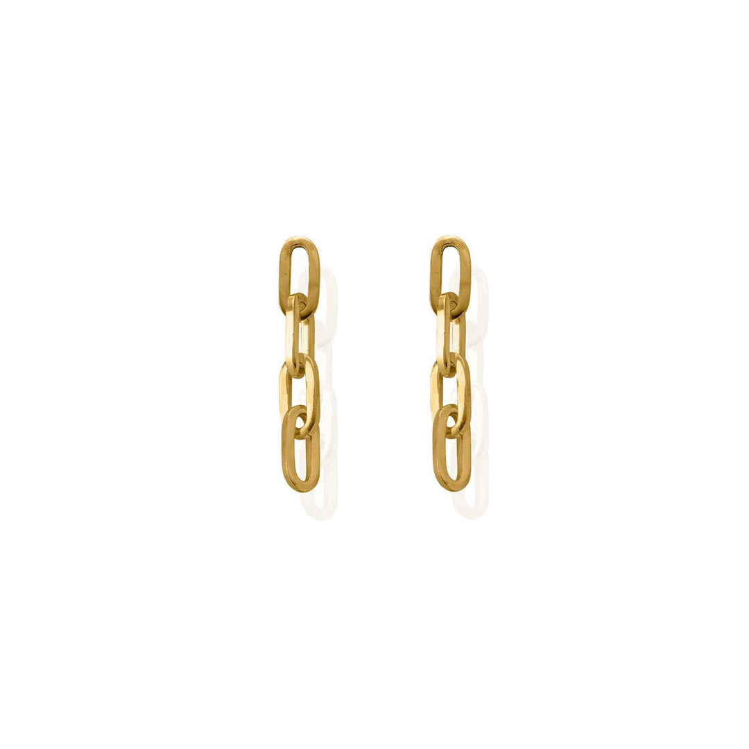 ChloBo Gold Mini Four Link Earrings - MococoChloBoCC - G - ER - 5 - S19502817735393Earrings