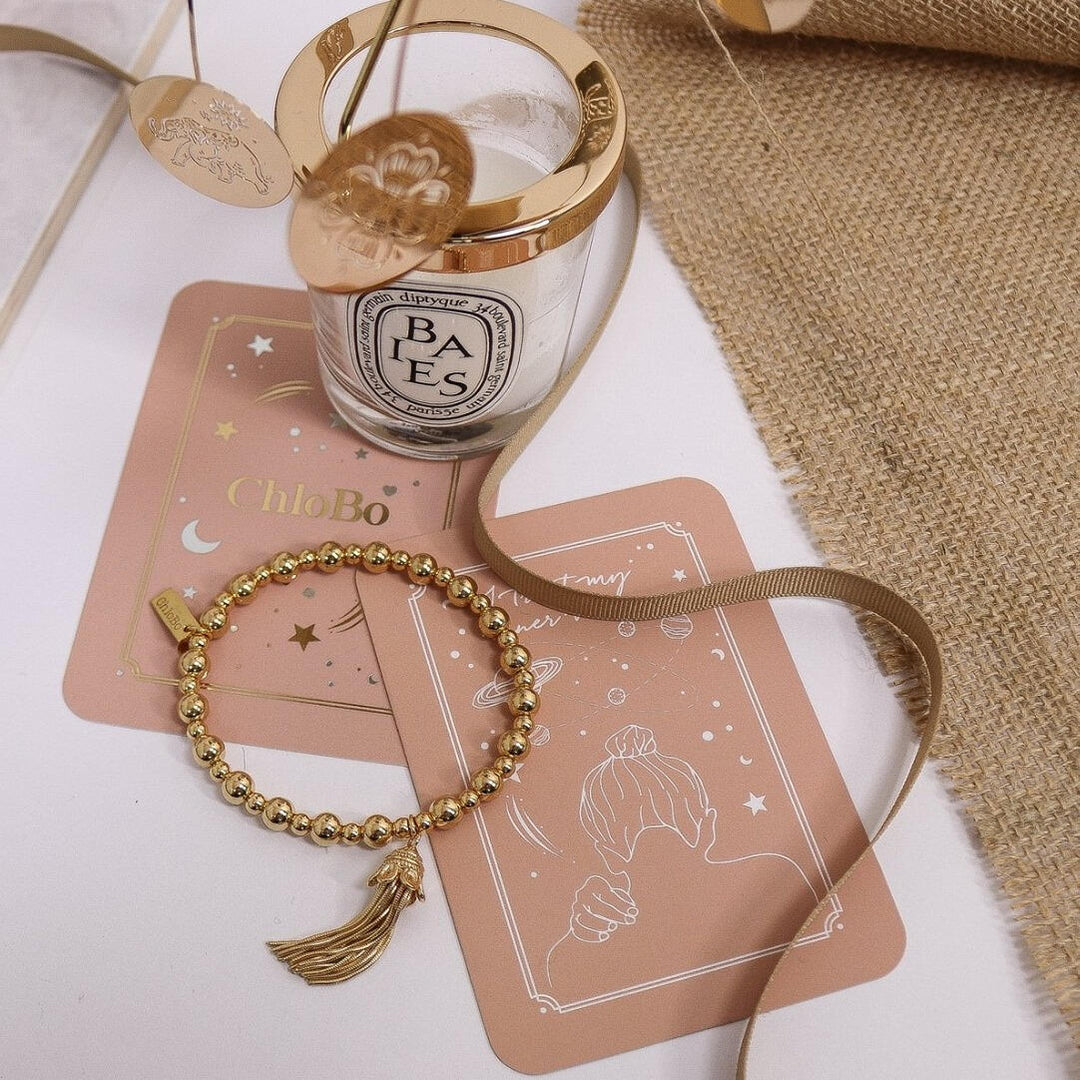 ChloBo Gold Mini Small Ball Tassel Bracelet - MococoChloBoGBMSB21020754169351922Bracelets