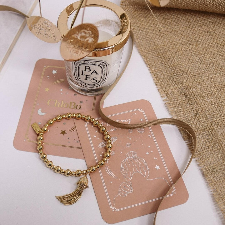 ChloBo Gold Mini Small Ball Tassel Bracelet - MococoChloBoGBMSB21020754169351922Bracelets